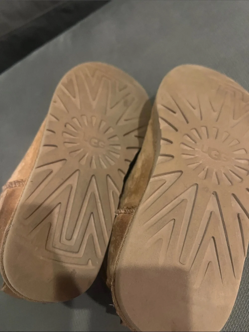 UGG Chestnut Suede Shearling-Lined Short Booties